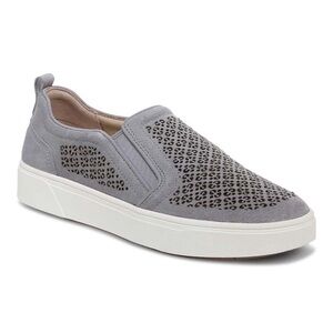 Vionic Kimmie Perforated Slip-On Sneakers in Slate